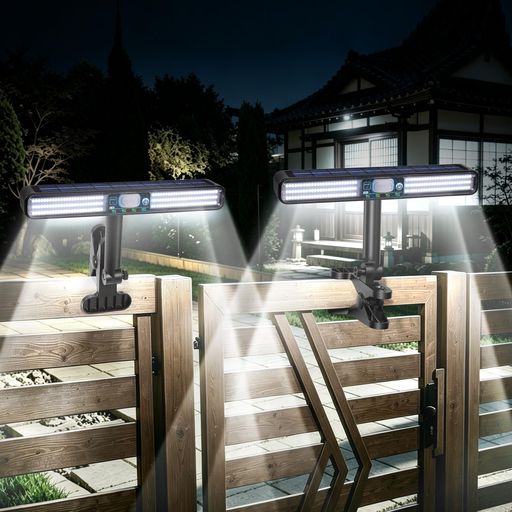 CHAMCHOI 2026年最新型 クリップ式ソーラーライト センサーライト 屋外 人感 防犯らいと ソーラー+USB充電対応 IP65防水