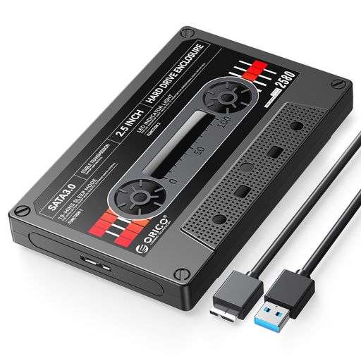 ORICO 2.5インチ HDD ケース USB 3.0-SATA コンピュータ HDD ケース 7/9.5mm HDD SSD 対応 ポータブル 外付けハードディスク ケース 最大6TB PS4 Samsung WD Seagateに対応 2580-U3