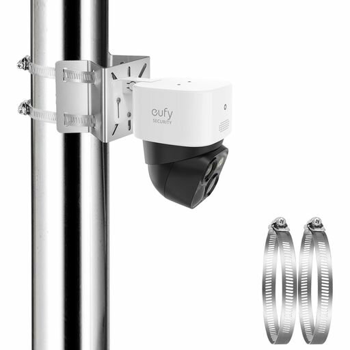 乐天商城 - Tonton防犯カメラ取付金具EufySoloCamS340、SoloCamE30用ブラケットポールスタンドマウントハウジング監視カメラ円柱角柱屋外穴あけ不要