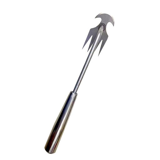 HOSHITAMA(星玉) 雑草除去ツール 園芸用品 掘り起こし道具 熊手 4歯 HTSLB24【ステンレス製/超軽量/雑草対策/お庭のメンテナンス/畑の草取り用】