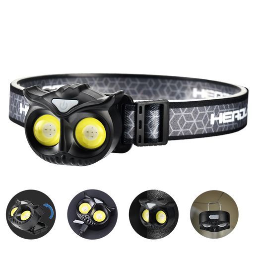 Skylla LED ヘッドライトUSB充電式 新型 高輝度 ヘッドランプ 明るさ ledライト 軽量 小型 アウトドアヘッドランプ 照射角度調 10時間連続使用可能 頭につけ ヘッド・ライト 電池残量指示 防水…
