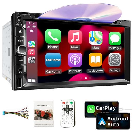 CARPLAYとANDROID AUTO(無線または有線):7インチ2インチ車載オーディオはCARPLAYまたはANDROID AUTOと互換性があります。USBケーブルまたはBluetoothで携帯電話に接続するだけで、GPSナビゲーションや電話応対などの機能を使用できます。音声アシスタントのSiriやGoogleアシスタントを呼び出して、携帯電話でアプリケーションを操作することもできます。 車載ステレオとCD/DVDプレーヤー:2インチ車載ラジオは車載CD/DVDプレーヤーを兼用し、コンパクトなデザインの中でハイビジョンに近い画質としっかりとした音を体験する。ステレオには、スマートフォンと数秒でペアリングできるハンズフリーBluetoothシステム(buletooth 5.1)が搭載されています!注意力を分散させることなく、重要な電話に対応するために使用します! ミラーリンク機能とハイビジョンタッチスクリーン:2丁目キャリッジステレオは、ミラーリンク機能を持つほぼすべてのandroidとiOS携帯電話と互換性があり、地図や映画などを楽しむことができる。
