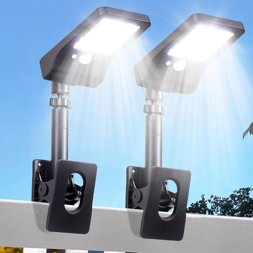 乐天商城 - LIFENGSOLER60LEDソーラーライト屋外IP65防水人感センサー600ルーメン超高輝度昼白色垂直と水平クリップ式センサーライト屋外ソーラー人感3つ感知モード防犯対策玄関駐車場ガーデン柵キャン…
