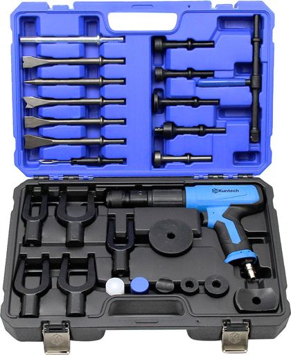 乐天商城 - 27点式エアハンマーキット、空気ハンマー2500BPM、エアハンマー用チゼルセット、空気圧式コンクリートブレーカーボールジョイントリムーバーフラットポイントチゼルプレーンエアーハン…