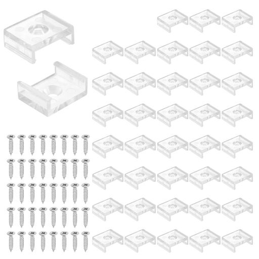 PATIKIL クリップ LEDテープ用 80個 固定用バックル ホルダークリップ 留め具 304...