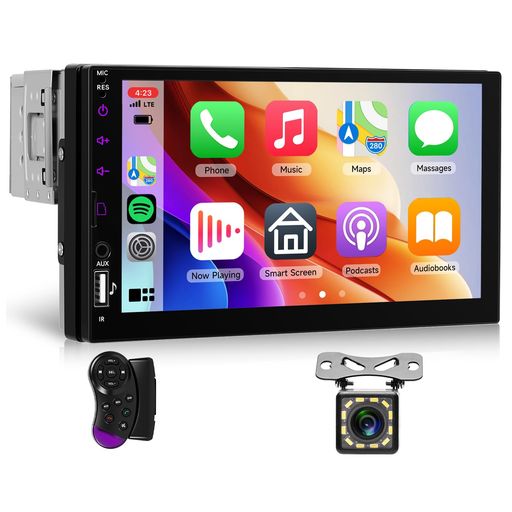 Hodozzy 1 DIN カーオーディオ ワイヤレス CarPlay/Android Auto Wireless対応 7イ...