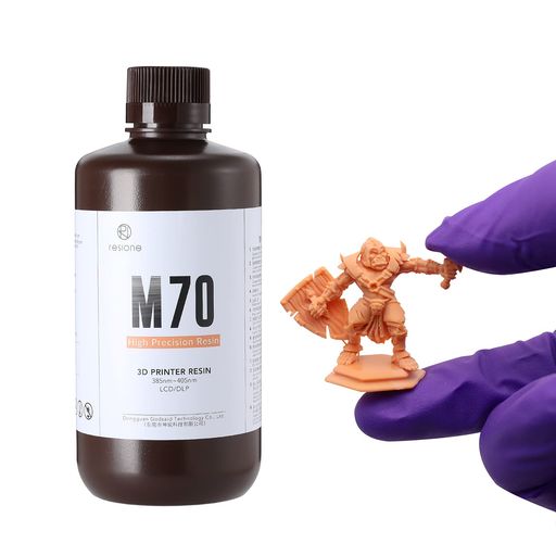 【クリアでシャープなディテール】M70 は露出オーバーになりにくく、3Dプリントされたミニチュアやフィギュアのディテールはスプレーやカラーリング後もクリアです。 【低収縮】ナノフィラーを配合しているため、造形物の収縮が非常に少ない。長期間使用しても造形物がひどく変形したり、割れたことはありません。 【スムースな表面と耐摩耗性】M70 uvレジンに含まれるナノフィラーは、造形物の表面のレイヤーパターンをある程度埋めることができ、造形物の表面は滑らかで耐摩耗性がある。もちろん、ナノフィラーはプリントの表面にレイヤーラインを完全に無くすことはできません。 【サポートが簡単に取り外し】優れた機械的性能により、モデルの表面を傷めることなく、工具を使わずに簡単にサポートを取り外すことができます。 【 安全性 低臭気】RESIONE3d プリンターレジンは、高品質、高純度の原材料を使用することを主張し、有害物質を含まず、揮発性VOCが低くい。 光造形 3Dプリンター レジン abs 水洗いレジン