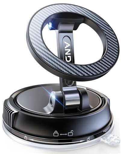 ANDERY スマホホルダー 車 マグネット 【真空ゲル吸盤+磁力の最強コンビ】 車 スマホスタンド 安定性 カー用品 車用品