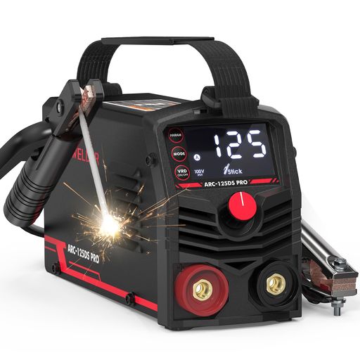 乐天商城 - YESWELDER溶接機100Vミニポータブル溶接機アーク/LIFTTIG直流インバーター小型大型クリアLEDスクリーン初心者向け125A軽量使用率オーバー防止機能ARC-125DS専用235x130x94mm