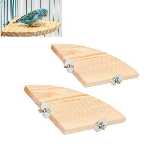 アクティブ 【多様なサイズ、親切設計】本製品は、インコや文鳥、ハムスターなどの小動物向けに、2種類のサイズ(10cmx10cmと13cmx13cm)のプラットフォームを各1個ずつと取り付け金具のセットを提供します。快適で自然な鳥かご環境を作るための必需品です。 【天然木材、安全で丈夫】環境に優しい天然木材を使用しており、表面は丁寧に仕上げられています。小動物がかじったり引っ掻いたりしても健康に害はなく、壊れる心配もありません。ペットが思いっきり遊べる安全な製品です。 【取り付け簡単、化学物質不使用】取り付けは非常に簡単で、付属のワッシャーとネジをプラットフォームに取り付けるだけです。接着剤などの化学物質を一切使用していないため、小動物に安全です。 【天然木材、快適なマッサージ効果】鳥の種類に適したサイズ選びが大切。自然素材パーチの表面の凸凹は止まりやすく足裏マッサージ効果も。鳥かご内を自然に近い状態にして小鳥のストレスを軽減します。爪や嘴とぎにも最適です。 オウムやハムスターなどの小動物の止まり木として使用できます。