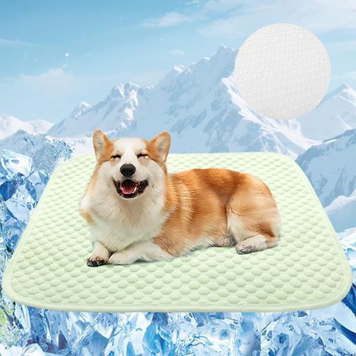 1.蒸し暑い夏を快適に過ごせる犬猫通用のひんやりマットです。クールマットの表面には凹凸感の3D冷感ファイバーを使用し、空気との接触面積を大きくして、熱を平均的に吸収し、ペットの体温を下げることを実現でき、寝苦しい夏にもすやすや快眠を叶えるペットひんやりマットです。ジェル注入されないので、寒すぎずにペットの健康を優しく守ります。ケージ内にもフロアに敷いても使えるので、これからの暑さ対策に役に立つペット用ひんやりマットです。 2.冷感.防水.吸湿.滑り止め四層構造で、夏のペットひんやりペットマットに仕上がってます。表面は滑らかで自然涼を提供する冷感ファイバーです。第二層は吸湿効果がある薄手のプリウレタン、第三層は湿気侵入を防ぐTPU防水層、底部にはシリコン粒付きの滑り止め生地です。ふちにはダブルステッチ加工入れて、耐久性があり洗っても長い間に使ってもほつれの心配はありません。 3.3つのカラー、4つのサイズがあり、猫から大型犬まで使えるひんやりペットマットです。カラー:グリーン、ブルー、グレー。サイズ:Sサイズ:横49*縦39、子猫、子犬使用をお薦めます。