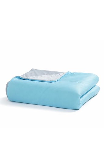 乐天商城 - 【最高級x深い眠りサポート】夏用キルトケット接触冷感リバーシブル洗える薄手軽量Q-max0.46/0.55吸湿通気ひんやり春夏秋用(水色(両面冷感タイプ)シングル(140x190cm))