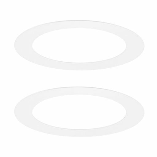 乐天商城 - MMETERXITY3インチ埋め込みライト用の2個入りグーフリング2.6インチ内径3.8インチ外径の耐久性のあるスチールトリムリングフラッシュマウントホワイトキャンライトトリムリングカバー