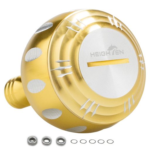 乐天商城 - HEIGHTEN45mmパワーリールハンドルノブ4色シマノ(Shimano)Bタイプダイワ(Daiwa)Lサイズ通用HarmerSeries(ゴールド/シルバー45mm)(HT00108)