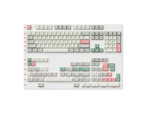 Ranked 昇華型プレミアムキーキャップセット | 厚さ1.45mm PBT | チェリープロファイル カスタムメカニカルキーボード用 (9009 169キー)