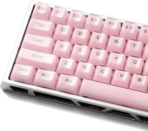 乐天商城 - YUREDAN132キーJellyキーキャップCBSAプロファイルCherryGateronMXメカニカル対応(ピンク)