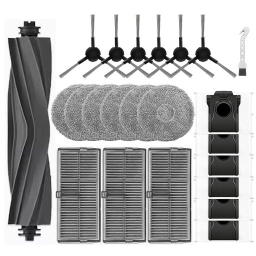 ✔ 対応機種にぴったり適合:L10s Pro Ultra Heat、X30 Ultra、X30 Pro Plus、L10s Ultra Gen 2に対応したロボット掃除機用交換アクセサリーセットです。 ✔ お得な23点セット:メインブラシ1本、サイドブラシ6本、HEPAフィルター3個、ダストバッグ6個、モップパッド6枚、清掃用ブラシ1本を含む充実のセット内容。 ✔ 高い清掃性能を維持:ブラシはゴミや髪の毛をしっかり除去し、フィルターは微細なホコリをキャッチ。常に高い吸引力をキープします。 ✔ 衛生的で便利なダストバッグ:ダストバッグは簡単に交換でき、ゴミ捨て時のホコリの舞い上がりを防ぎ、清潔に使用できます。 ✔ 簡単取り付け&amp;メンテナンス:工具不要で簡単に交換可能。定期的な交換で掃除機の性能と寿命を延ばします。