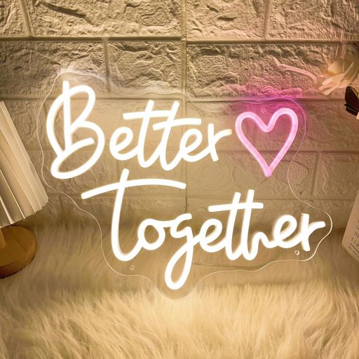 樂天商城 - Better Togetherネオンサイン LEDネオンライトサイン ホーム パーティー クリスマス 結婚式 再利用可能 ギフト用のアートウォールデコレーションライト 調光可能