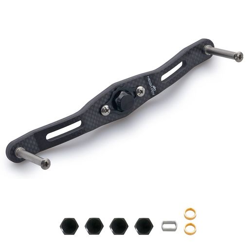 HEIGHTEN 130/120/110mm リール ハンドル (ノブ無し) 厚さ4mm 1.5K炭布 カーボン シマノ(SHIMANO) ダイワ(DAIWA) アブ(Abu) 通用 ベイトリール 用 Carbon Series (110mm,