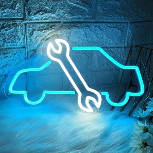 樂天商城 - GarageネオンライトLEDガレージネオンサインチェックエンジンネオンライト壁装飾用5V電源アダプター男の隠れ家自動車室修理工場ワークショップゲームルームパーティー友人への誕生日プ…