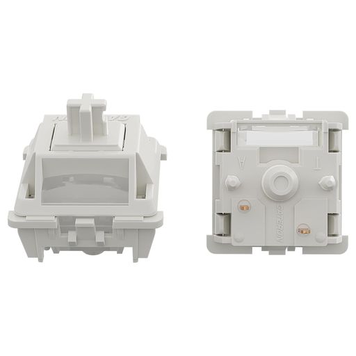GATERON スムージーキーボードスイッチ、リニアRGB LED 5ピン ホワイト 22mm デュアルステージスプリングファクトリープレ潤滑40gfフルPOMキースイッチ MXメカニカルキーボード用(35個)