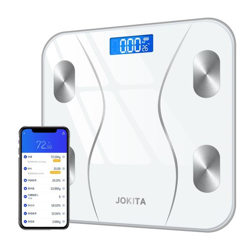 【高精度のBIA測定技術と優れたセンサー】BIA技術と高品質なセンサーを使用し、体成分を迅速かつ正確に分析します。電源を接続するだけで、24項目の身体数値を測定することができます。測定範囲は0.2kgから180kgで、測定誤差は100g以下であることが保証されています。すべての測定値と結果は、スマートフォンアプリ「scale up」と接続されており、正確な身体管理が行います。 【24種類の身体状態が一目で】体脂肪計は体重/BMI/体脂肪率/筋肉量/内臓脂肪レベル/水分率/骨格筋率/体年齢/ボディタイプなどの24種類の身体状態を測定することができます。測定結果に基づいて、体重管理をより良く行うことができます。 【使用方法】携帯電話のBluetoothと位置情報をオンにして、[scale up]をオンにし、素足で体重計の上に立ち、クリックして測定を開始すると、BMI、体脂肪量、その他の種類の身体データを取得することができます。 *測定は平らな場所で行ってください。 【2本の単4形電池で使用/使いやすい】体脂肪計に乗ると自動的に電源が入りますが、使用しない場合は15秒後に自動的に電源が切れるようになっています。