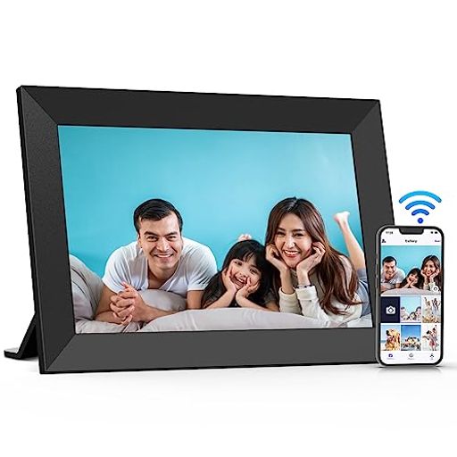 FANGOR デジタルフォトフレーム Wi-Fi 10.1型 Wi-Fi 写真/動画/天気予報 1280*800解像度 壁掛け可 SDカード拡張可 黒