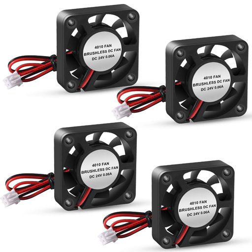 ALMOCN 3Dプリンター冷却ファン 4個 4010 ブロワー 40 x 40 x 10mm 油圧ベアリング ブラシレス DC 冷却ファン 3Dプリンター用 24V