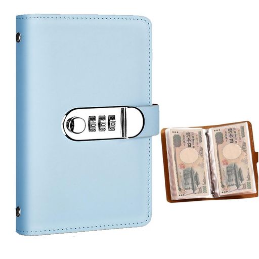 【製品仕様】紙幣貯金箱1個 【高品質素材】本製品は外層に高品質PU素材を採用し、滑らかな手触りと防水・防湿性を備えています。 【大容量】50区画の仕切りデザインで貯金が楽しく簡単に。各ページに紙幣2枚を収納可能で、預金を明確に管理でき、最大100枚の紙幣を収納できます。 【取り出しやすさ】横型ポケット設計で紙幣の出し入れがスムーズ。滑り落ちる心配がなく、コンパクトサイズで持ち運びも楽々。バッグや引き出しに入れても場所を取りません。 【多機能活用】紙幣・領収書・航空券の収納に加え、小物入れとしても使用可能。透明ポケットで中身が一目で確認できます。