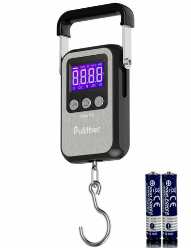 Pullther 낚시 저울 60kg ~ 10g 무게 범위 대형 낚시 디지털 저울 물고기 측정 행잉 측정 도구 드래그 체커 경량 낚시