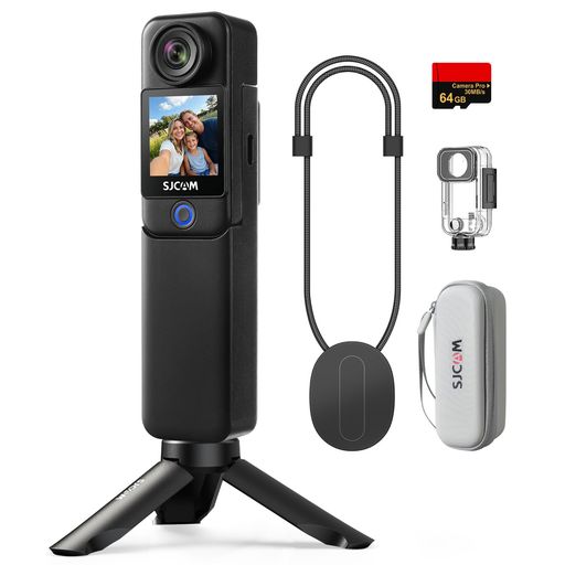 SJCAM C300 4K アクションカメラ | Vlogカメラ ポケットカメラ 7時間持続バッテリー | 6軸電子防抖 154°広角 | デュアルタッチスクリーン ウェアラブルボディカメラ |