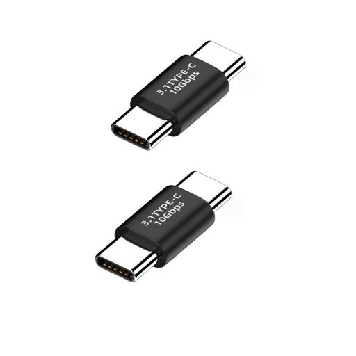 USB アダプター タイプc 変換アダプタ 10Gbpsデータ転送/65W/5A急速充電 usb-c 中継アダプタ Mac Book Pro、Nintendo Switch、Nexus 6P 5XなどのType-Cデバイスに対応 2個セット