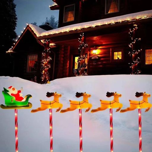 DUOLEIMI クリスマス ソーラーライト サンタクロース ガーデンライト 雪だるま 屋...