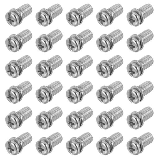 樂天商城 - PATIKIL 30個入りシーリングファンブレード用ネジ、1/4”-20 x 1/2 炭素鋼製クロスパンヘッドモーター交換用ネジ、照明用シーリングファン、シルバー