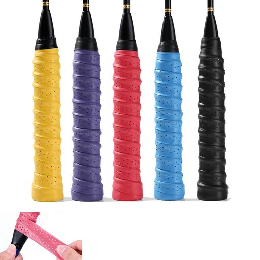 Mirhua テニスバドミント 釣り竿 ダンベル用 多孔型 滑り止め ングリップテープ 通...