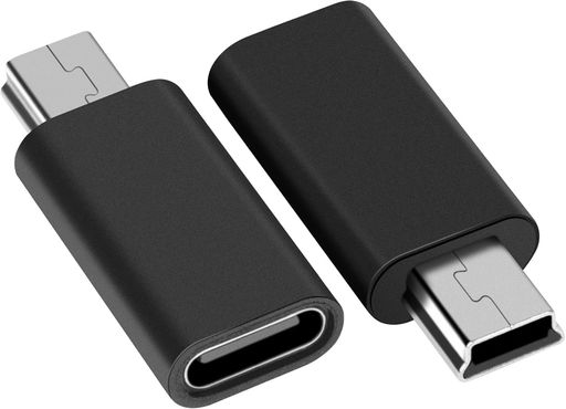 乐天商城 - leizhanミニUSBオス-USB-CメスOTGアダプタミニB-タイプC-ブラック