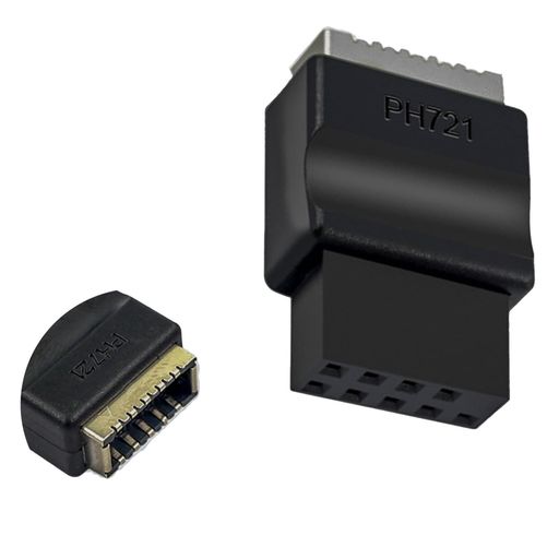 樂天商城 - WLGQマザーボード用USB2.09ピンオスtoType-Eメス変換アダプター垂直取り付けコンパクト設計480Mbpsデータ転送ブラック(1個)