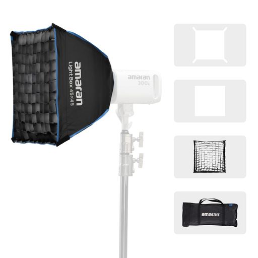 amaran Light Box 45x45 | 45cm平方ソフトボックス | Bowensマウント対応 | コンパ...