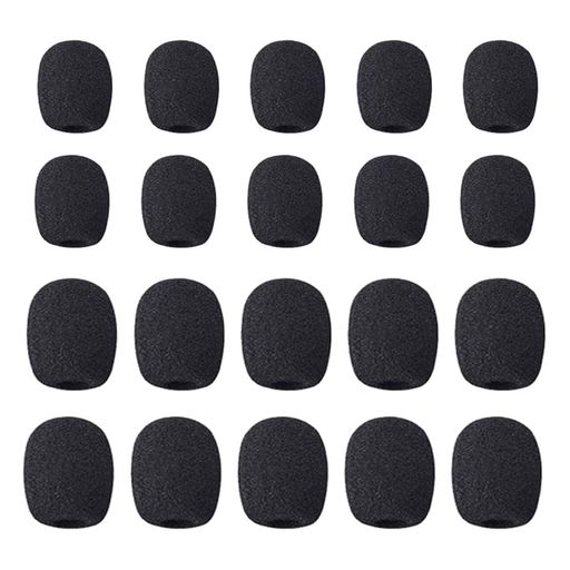 マイクのウインドスクリーン ピンマイク用 マイクスポンジ 風防 20個セット 内径5mm/8mm 黒 雑音防止 効果的な外部ノイズ除去