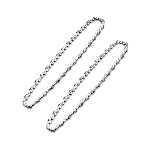 【製品仕様】1/4"ピッチ、45コマ、22Tカッター、.043" (1.1 mm)ゲージ 8インチチェーンソー替刃2本セット 優れた耐摩耗性:高品質合金鋼を使用し、特殊熱処理を施すことで、長時間の使用にも耐える耐久性を実現。木材や枝の切断作業で高いパフォーマンスを発揮します。高い耐摩耗性と耐腐食性を実現し、交換の手間を減らしてコスト削減に貢献します 他社チェンーソーお持ちの方へ、ガイドバーの形が当社チェンーソーと違う可能性がありますので、ご購入前にソーチェン(替刃)の長さを必ずご確認ください。