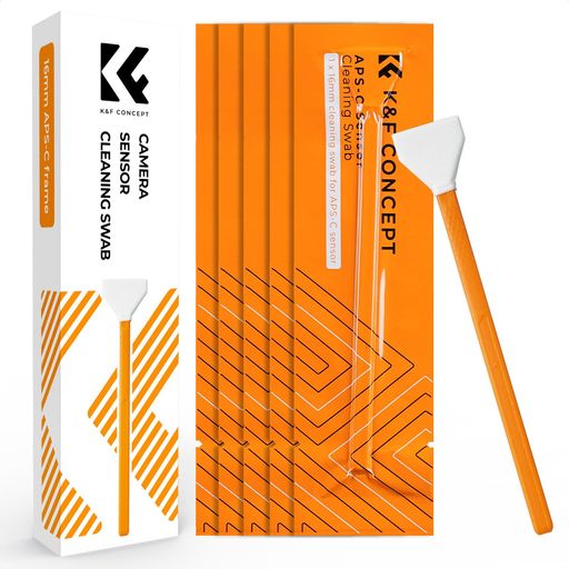 K&F Concept センサークリーニング スワブ APS-Cセンサー用スワブ 16mm 6本入り カメラクリーニング 綿棒 レンズクリーナー 清掃用品 一眼レフ ミラーレスカメラ 掃除 メンテナンス 真空包装