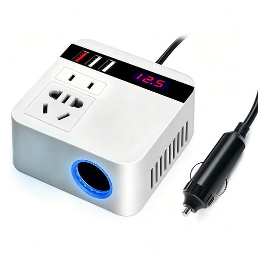 コンパクト小型設計、12V/24V 車両両方に対応するカーインバーター:本インバーターは DC12V/24V 車載電源を AC110V に変換する車載インバーターです。スリムなコンパクトボディで車内のスペースを占有せず、持ち運びも簡単。インバーター 12v の乗用車はもちろん、インバーター 24v の大型車まで幅広い車種で活用できます。 DC 直流を AC 交流に変換、1 台で多様な電源ニーズに対応:定格出力 120W の車載インバーターは車の直流電源を家庭用 AC110V 交流へスムーズに変換。インバーター 12v・インバーター 24v 両対応、車 コンセントと高速 USB、シガーソケットを一つに集約。非常用電源から日常ドライブ、アウトドアまで幅広いシーンで万能に使えます。 災害停電・キャンプ・車中泊など多シーンで活躍:台風や地震による突発的な停電、キャンプ・車中泊・屋外作業といった家庭電源のない場所に最適なカーインバーター。車のバッテリーから AC110V の車 コンセント電源を用意でき、電源不足の問題を解消。QC3.0 搭載 USB ポートでスマホやタブレットも高速充電可能です。