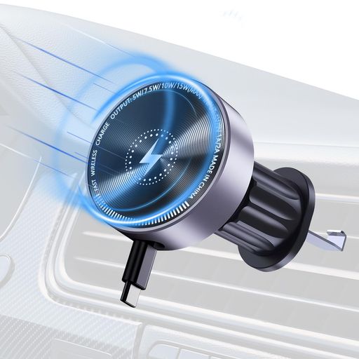 【15W Magsafe磁気吸引車載充電器】車充電は15Wの大電力急速充電を持ち、充電速度は50%上昇し、効率的な外出は電源を切らない。iPhone 17/16/15/14/13/12の全シリーズ磁気吸引モデルを全面的に配合し、すぐに入れてすぐに充電し、しっかりと貼り合わせます。※注意:本製品は磁気吸引機能に対応した機器が必要で、iPhone 11およびそれ以前の機種では使用できません。 【強力なMagsafe磁気吸引力】この磁気吸引式車載スタンドは20個の超強N52磁石を搭載し、驚くべき吸引力を提供している。通常の磁気吸引式車載スタンドに比べて、その磁気吸引荷重と吸引力は30%向上した。スマートフォンはMagsafeマグネットでしっかり固定されており、リングに合わせて、MagSafeに対応していない機種にも互換性があります。 【巻き取り式Type-Cケーブル内蔵】カーチャージャーには巻き取り式のType-C入力ケーブルが内蔵されており、長さを調節できるので便利です。使用後は引っ張るだけで巻き取れるので、ケーブルの絡まりを防ぎ、車内をすっきりと保ちます。
