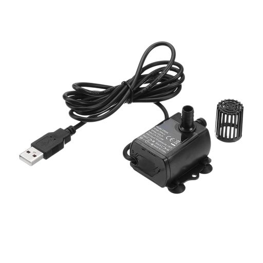 Itisyou DC 5V 4.8W USB接続 水中ポンプ 吐水量300L/H 揚程最大3M 耐熱温度100°C対応 静音設計 小型軽量