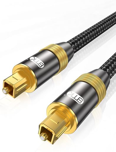 EMK 光デジタルケーブル Toslink 光ケーブル 金メッキ角型 光ファイバーケーブル S...