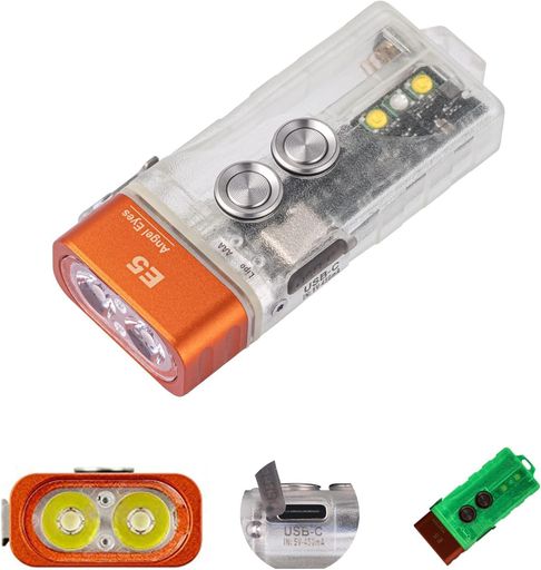 {USB C充電式および交換可能バッテリー}新しいROVYVON懐中電灯E5には、デュアル電源システムが付属しています。1つは、USBC充電ポートで充電される内蔵のLI-PO充電式バッテリーです。もう1つは交換可能な単4乾電池で、屋外にいるときに単4乾電池を入れるだけです。 {フロントライトとサイドライト}このキーチェーン懐中電灯は5つのLEDを備えています。 2つの前面6500KクールホワイトLEDは、最大700ルーメンを生成でき、日常の使用に非常に適しています。側面にある他の3つのLEDは、読書灯またはベッドサイドランプとして使用できます。 {簡単なUI、使いやすい} ROVYVON E5には、デュアルボタンデザインがあります。プライマリLED用のボタン1とサイドLED用のボタン2により、ユーザーインターフェイスがよりわかりやすくアクセスしやすくなります。 {安全なロックアウト機能}このLED懐中電灯は、ロックアウトモードも備えています。不要な場合は、ポケットの中で誤ってオンにならないように、クワッドクリックでロックし、同じ操作でロックを解除してください。