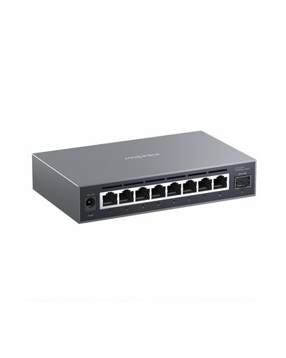 XIKESTOR 9ポート WEB 管理スイッチ (8x2.5G + 1x10G SFP+)搭載 全新 2.5GBPS スイッチングハブ アルミニウム合金製ケース 放熱性能 ファンレスで静音 小型 自宅用 スタジオ向け | SKS3200-8E1X