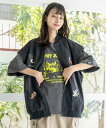 ★セール★【ScoLar Parity スカラー パリティ】351119 ジャンクフードとクマ・ウサギ刺繍デニムベスト 羽織り ストリート 原宿系 個性的 ユニセックス【パッパドゥドゥ】
