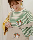 前身頃がジグザグに切り替えられた、めずらしいデザインが特徴的なボーダーTシャツ★
