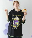 ★新作★【ScoLar Parity スカラー パリティ】352128 パリティのネコとモンスター「くいしんぼう」Tシャツ カジュアル 原宿系 個性的 ユニセックス【パッパドゥドゥ】